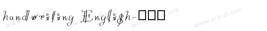 handwriting English字体转换